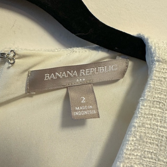 NWOT White Banana Republic tweed Skater style dress - Picture 4 of 8